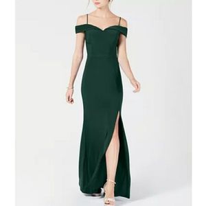 NWT Emerald cold shoulder holiday Formal dress